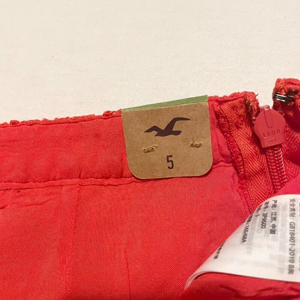 Hollister Red Lace Skirt Womens Size 5 - Picture 10 of 16